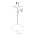 Steinhauer Steinhauer Pendant luminaire SEMICIRKEL, 1 flame, 50cm, black