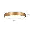 Steinhauer LED Deckenleuchte RINGLEDE, Ø 48cm, 40W 2700K 3600lm, direkt / indirekt, dimmbar, gold matt