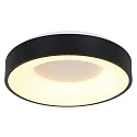 ceiling luminaire RINGLEDE - Ø 48CM large, round, direct / indirect IP20, black matt dimmable