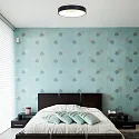 ceiling luminaire RINGLEDE - Ø 48CM large, round, direct / indirect IP20, black matt dimmable