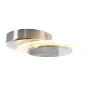 Steinhauer LED Wand- und Deckenleuchte LIDO, indirekt, mit Loch-Diffusor, 8W 2700K 700lm, CRi >90, verstellbar, dimmbar, stahl gebürstet