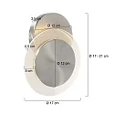 Steinhauer LED Wand- und Deckenleuchte LIDO, indirekt, mit Loch-Diffusor, 8W 2700K 700lm, CRi >90, verstellbar, dimmbar, stahl gebürstet