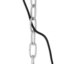 Mexlite Pendelleuchte GAEVE, E27, schwarz matt / Metall gebürstet / Reflektor glänzend, Ø 50cm