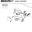 Mexlite ceiling luminaire FEZ 2 flames, oval, swivelling, rotatable, set back IP20, black matt dimmable