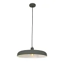 Steinhauer Pendelleuchte KRISIP, Ø 50cm, flach, E27, Metall, grau matt
