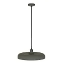 Steinhauer Pendelleuchte KRISIP, Ø 50cm, flach, E27, Metall, grau matt