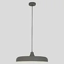 Steinhauer Pendelleuchte KRISIP, Ø 50cm, flach, E27, Metall, grau matt
