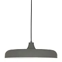 Steinhauer Pendelleuchte KRISIP, Ø 50cm, flach, E27, Metall, grau matt