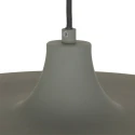 Steinhauer Pendelleuchte KRISIP, Ø 50cm, flach, E27, Metall, grau matt