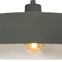 Steinhauer Pendelleuchte KRISIP, Ø 50cm, flach, E27, Metall, grau matt