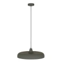 Steinhauer Pendelleuchte KRISIP, Ø 50cm, flach, E27, Metall, grau matt