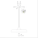 Steinhauer Pendelleuchte KRISIP, Ø 50cm, flach, E27, Metall, grau matt