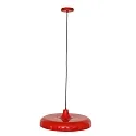 Pendelleuchte KRISIP, Ø 50cm, flach, E27, Metall, signalrot glänzend