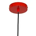 Pendelleuchte KRISIP, Ø 50cm, flach, E27, Metall, signalrot glänzend