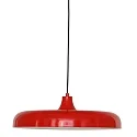 Pendelleuchte KRISIP, Ø 50cm, flach, E27, Metall, signalrot glänzend
