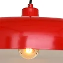 Pendelleuchte KRISIP, Ø 50cm, flach, E27, Metall, signalrot glänzend