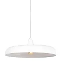 Steinhauer Pendelleuchte KRISIP, Ø 50cm, flach, E27, Metall, weiß matt