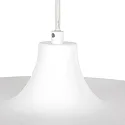 Steinhauer Pendelleuchte KRISIP, Ø 50cm, flach, E27, Metall, weiß matt