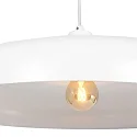 Steinhauer Pendelleuchte KRISIP, Ø 50cm, flach, E27, Metall, weiß matt