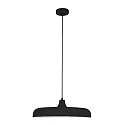 Steinhauer Pendelleuchte KRISIP, Ø 50cm, flach, E27, Metall, schwarz matt