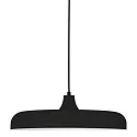 Steinhauer Pendelleuchte KRISIP, Ø 50cm, flach, E27, Metall, schwarz matt