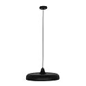 Steinhauer Pendelleuchte KRISIP, Ø 50cm, flach, E27, Metall, schwarz matt