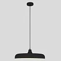 Steinhauer Pendelleuchte KRISIP, Ø 50cm, flach, E27, Metall, schwarz matt