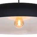 Steinhauer Pendelleuchte KRISIP, Ø 50cm, flach, E27, Metall, schwarz matt