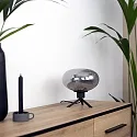 Steinhauer table lamp REFLEXION - Ø 22CM 1 flame, flat, with switch, with plug E27 IP20, black matt 