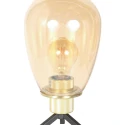 Tischleuchte REFLEXION, Ø 15cm, E27, IP20, mit Schnurschalter, auchglas teilverspiegelt, messing