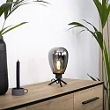 Steinhauer table lamp REFLEXION - Ø 15CM 1 flame, high, with switch, with plug E27 IP20, black matt 