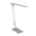 LED Tischleuchte SERENADE, 10W (2200-4000K (CCT) 900lm, neigbar / Kopf drehbar, mit Push-Dimmer, stahl gebürstet
