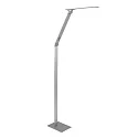 Steinhauer LED Stehleuchte SERENADE, 8W 2200-4000K (CCT) 810lm, mit Gelenkarm + Push-Dimmer, stahl gebürstet / alu
