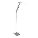 Steinhauer LED Stehleuchte SERENADE, 8W 2200-4000K (CCT) 810lm, mit Gelenkarm + Push-Dimmer, stahl gebürstet / alu