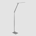 Steinhauer LED Stehleuchte SERENADE, 8W 2200-4000K (CCT) 810lm, mit Gelenkarm + Push-Dimmer, stahl gebürstet / alu