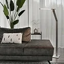 Steinhauer LED Stehleuchte SERENADE, 8W 2200-4000K (CCT) 810lm, mit Gelenkarm + Push-Dimmer, stahl gebürstet / alu