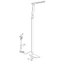 Steinhauer LED Stehleuchte SERENADE, 8W 2200-4000K (CCT) 810lm, mit Gelenkarm + Push-Dimmer, stahl gebürstet / alu