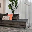 Mexlite floor lamp STEKK tiltable, with touch dimmer IP20, black matt dimmable