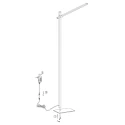 Mexlite LED Stehleuchte STEKK, 8W 2700K 720lm, mit Gelenkarm + Push-Dimmer, schwarz matt