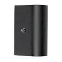 Steinhauer Außenwandleuchte LOGAN, IP54, Up/Down, mit Dämmerungs-Sensor, rund, inkl 2x GU10 LED 4W 2700K 345lm (schaltbar), Schwarz