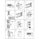 Steinhauer Außenwandleuchte LOGAN, IP54, Up/Down, mit Dämmerungs-Sensor, rund, inkl 2x GU10 LED 4W 2700K 345lm (schaltbar), Schwarz