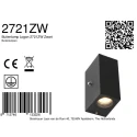 Steinhauer Außenwandleuchte LOGAN, IP54, Up/Down, mit Dämmerungs-Sensor, eckig, inkl 2x GU10 LED 4W 2700K 345lm (schaltbar), Schwarz