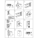 Steinhauer Außenwandleuchte LOGAN, IP54, Up/Down, mit Dämmerungs-Sensor, eckig, inkl 2x GU10 LED 4W 2700K 345lm (schaltbar), Schwarz