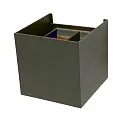 LED Außenwandleuchte LOGAN, IP54, Up/Down, mit Dämmerungs-Sensor, 2x 3W 2700K 240lm, verstellbar, schwarz matt / gold matt