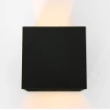 Steinhauer Outdoor wall luminaire, LED, 2 flames, with sensor, 2x3W, 2700K, IP54, black