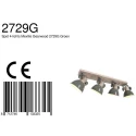 Mexlite Wand- und Deckenleuchte GEARWOOD, 4-flammig, 4x E27, Kautschuk-Holz natur / Metall, grün glänzend / innen weiß