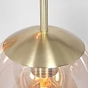 pendant luminaire BOLLIQUE 5 flames E27 IP20, amber, brass, black dimmable