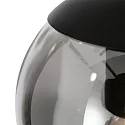 Steinhauer Pendelleuchte BOLLIQUE, 5-flammig, E27, Kugelschirme Ø 15/20/25/30cm, Rauchglas teilverspiegelt, schwarz gebürstet