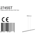 Mexlite LED Pendelleuchte DANSKE, 114cm, 20W 2700K 2000lm, CRi >90, mit Touch-Dimmer, stahl gebürstet