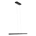 Mexlite LED Pendelleuchte DANSKE, 114cm, 20W 2700K 2000lm, CRi >90, mit Touch-Dimmer, schwarz matt